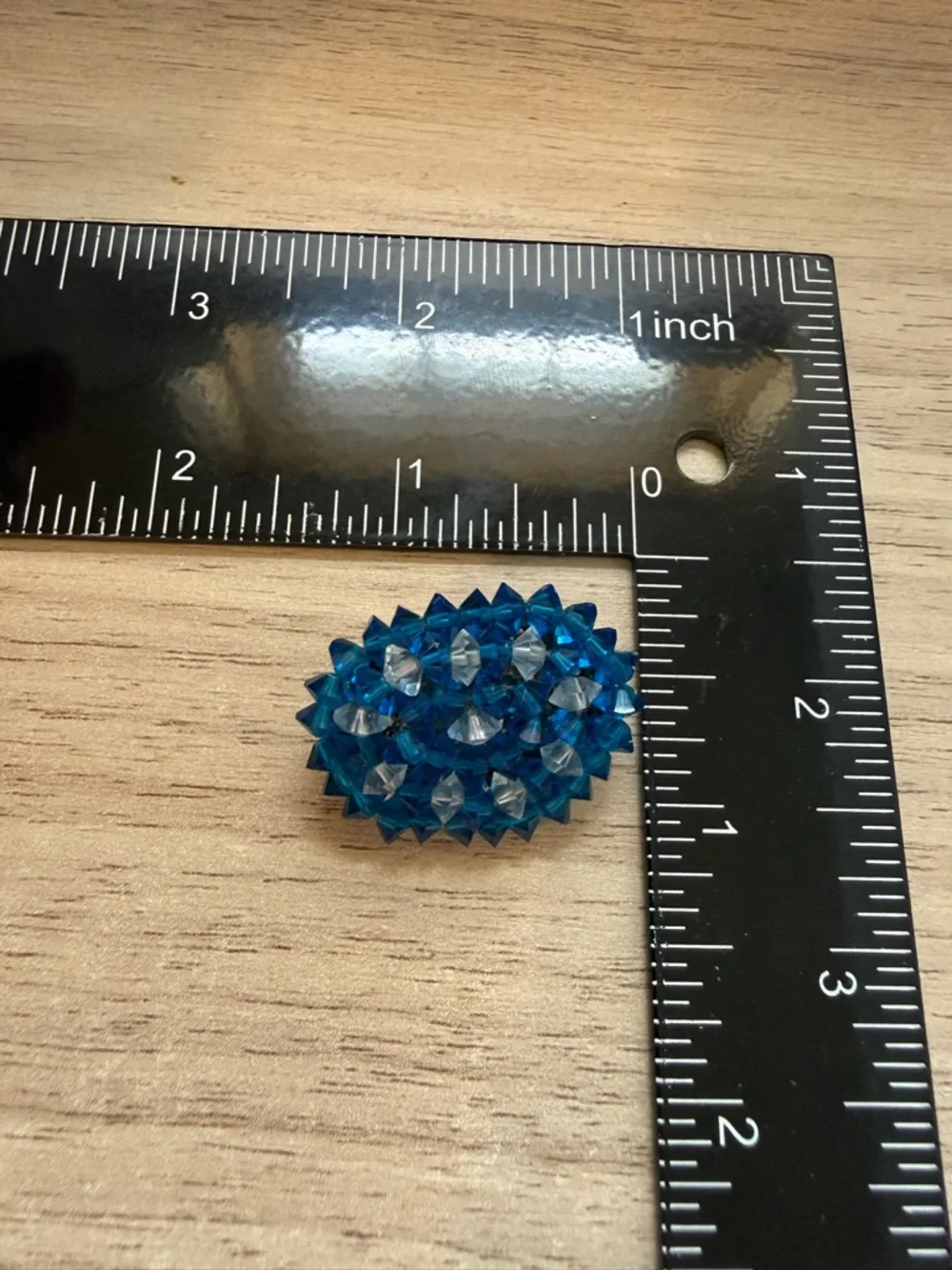 Blue Beaded Oval‎ Embellishment